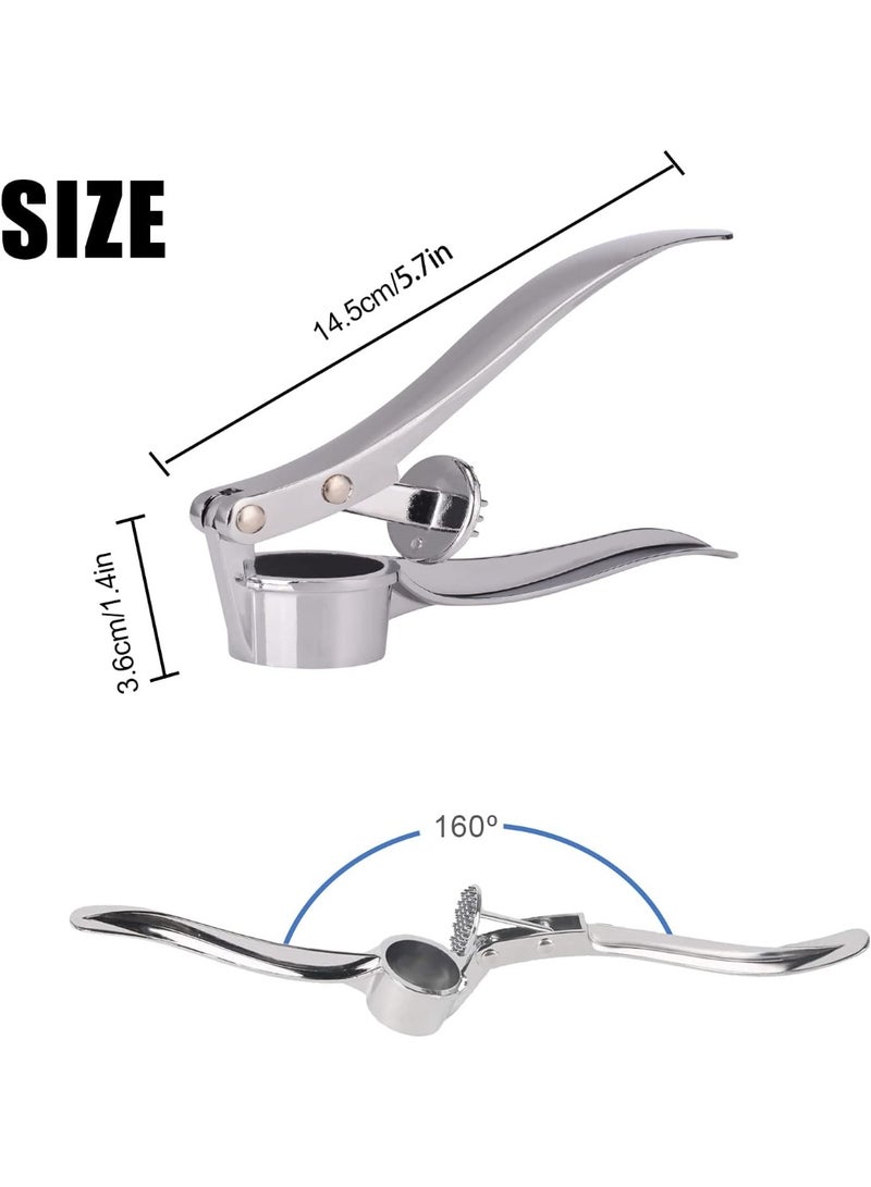 جسدوين عصارة ثوم احترافية من Jsdoin من الستانلس ستيل – مفرمة وساحقة الثوم والزنجبيل قوية وسهلة الاستخدام والتنظيف لتحضير الثوم الطازج في المطبخ - Image 3